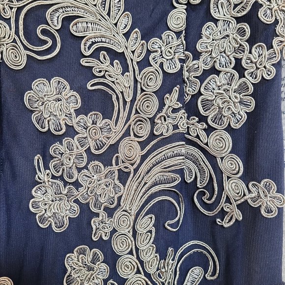 JS Collections Soutache-Trim Midi Dress / Wedding/ - Picture 9 of 9